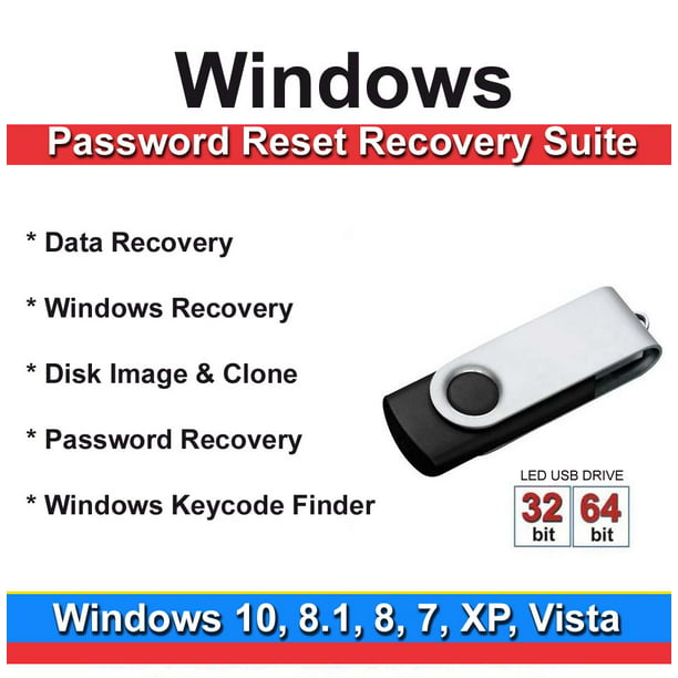 Pelagic kontrollere synge Windows Password Reset Recovery USB Flash Drive For Legacy Bios -  Walmart.com