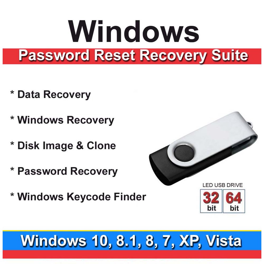 Windows Password Reset Recovery USB Flash Drive