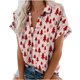 thumbnail image 4 of Camisas Navideñas Para Mujer Tops de Moda Blusa Corta Informal Con Estampado de Cuello Vuelto Odeerbi ODB207798, 4 of 8