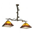 thumbnail image 3 of Meyda Tiffany 158554 Maple Leaf 2 Light 42" Wide Linear Pendant - Antique Copper /, 3 of 4