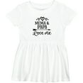 thumbnail image 3 of Inktastic Mema and Papa Love Me Girls Baby Dress, 3 of 5