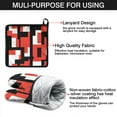 thumbnail image 6 of Red and Black Modern Art Geometric Kitchen Oven Mitt and Pot Holder Sets 4 Pcs for Baking, Cooking and Grilling, Heat Resistant Up To 392 °F, 6 of 6