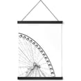 thumbnail image 1 of (12 in | 31 cm) Dark Oak Solid Oak Wood Magnetic Poster Frame Picture Hanger, 1 of 4