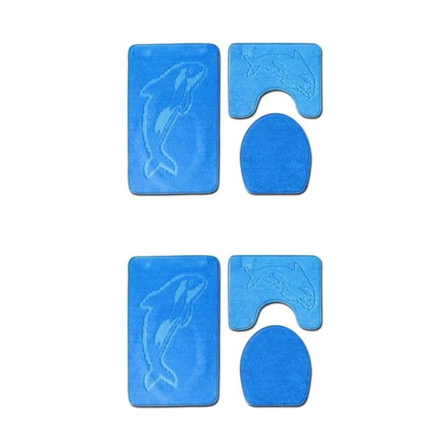 Wosthever Alfombra y estera durables del cuarto de baño del tacto suave para la base antideslizante cómoda que patina Type5 NO5