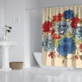 thumbnail image 2 of Pioneer Colorful Floral Shower Curtain for Bathroom Home Decor Bathtubs Waterproof Fabric Curtain with 12 Hooks 72x72in, 2 of 6