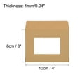 thumbnail image 2 of Unique Bargains 4'' Clear Double Sided Mailing Photos Full Face Window Envelopes, Brown 10 Pack, 2 of 5