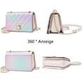 thumbnail image 3 of Bolso de hombro pequeño para mujer, bolso de piel sintética, bolso de hombro con estampado de diamantes, bolso con cremallera, bolso para teléfono móvil, bolso urbano de moda, bolso de mano para, 3 of 6