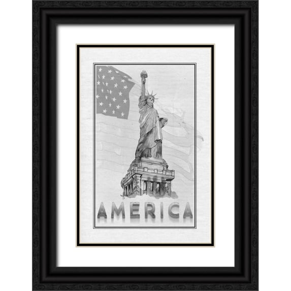 Murdock, Ramona 13x18 Black Ornate Wood Framed with Double Matting Museum Art Print Titled - Travel America