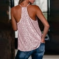 thumbnail image 5 of Lindreshi Cropped Tank Tops for Women Fashion Casual Womens Solid Patchword Sequins V-Neck Crop Tanks Top Ladies Camis Vest, 5 of 6