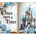 thumbnail image 3 of Decorative Design Fairy Tale Banner Floral Elements Castle Illustration Photobook Fantasy Theme for Storytelling Events Wedding Indoor Decoration, 3 of 6