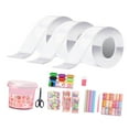 thumbnail image 2 of Ruban Adhésif Double Face Imperméable Bandes Transparentes Creuses Fait Main Seau de Rangement 5cm 3 Pcs Transparent, 2 of 9
