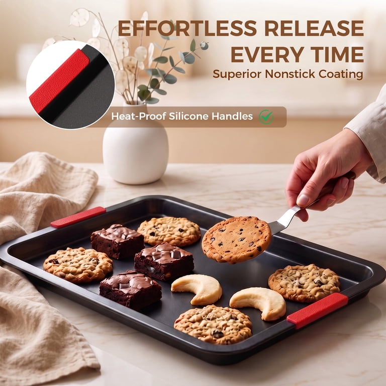 Kikcoin 4-Piece Baking Sheets Set with Cooling Rack photo 8