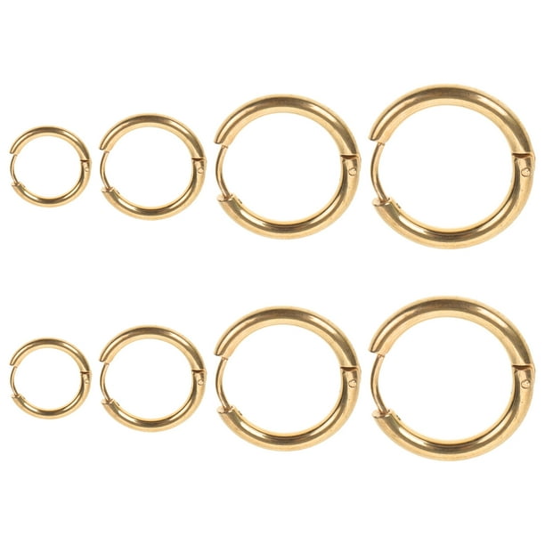 ColoMX 4 pares de pendientes redondos aros de moda pendientes circulares pendientes de mujer