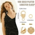 thumbnail image 2 of 20Pcs 18K Gold Plated Lobster Claw Clasps Tibetan Style Heart Shape Bracelet Extender Clasps Connector with 40Pcs Open Jump Rings for DIY Bracelet Necklace Jewelry Making Gold, 2 of 7
