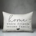 thumbnail image 2 of Creative Products Home Where Friends Become Family White and Grey 14x20 Indoor / Outdoor Pillow, 2 of 2