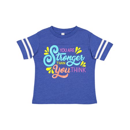 

Inktastic You Are Stronger Than You Think Hand Lettering in Color Gift Toddler Boy or Toddler Girl T-Shirt