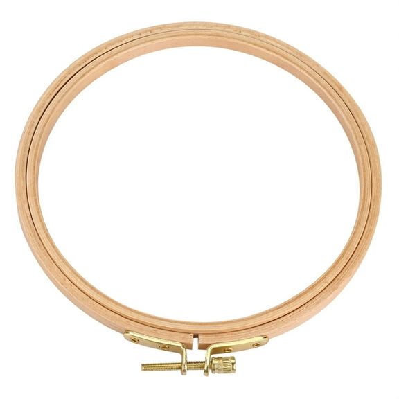 Hand Embroidery Hoop Wooden Circle Frame for Cross Stitch Embroider Needle Arts Wedding Wreath Decoration and Dream Catch DIY Tool[15.5CM]