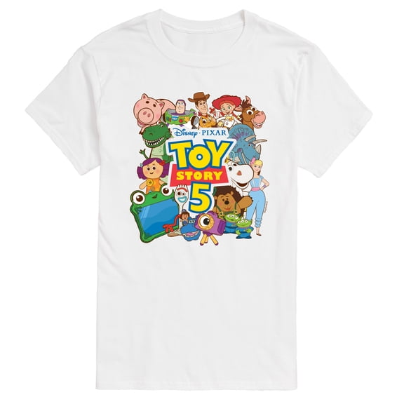 Toy Story 5 - Character Collage - Men's Short Sleeve Graphic T-Shirt