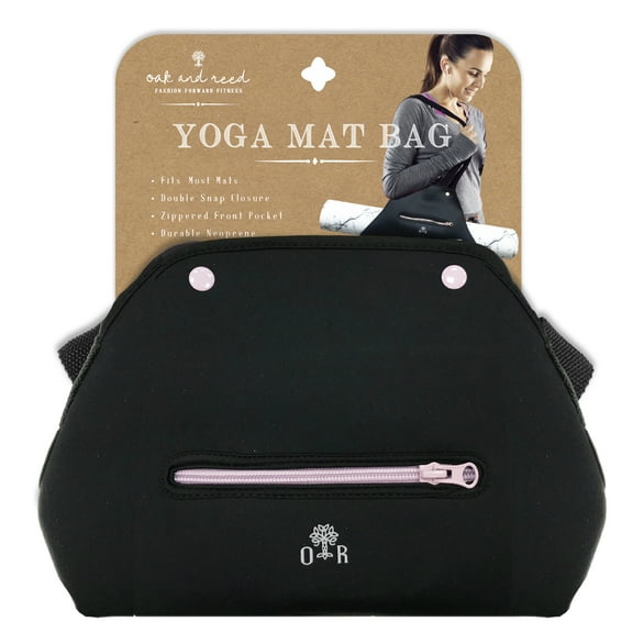 Oak and Reed Yoga Mat Bag, Black/ Lavender