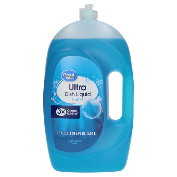 Great Value Ultra Original Dish Liquid, 70 fl oz