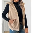 thumbnail image 5 of MLDRA Womens Jacket Vest Sherpa Fuzzy Fleece Cardigan Sleeveless with Zipper Pockets Gilet Outerwear, 5 of 7