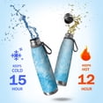 thumbnail image 2 of 29oz Insulated Water Bottle with Tea Infuser, Stainless Steel Travel Mug, Ice Frozen Print, 2 of 6