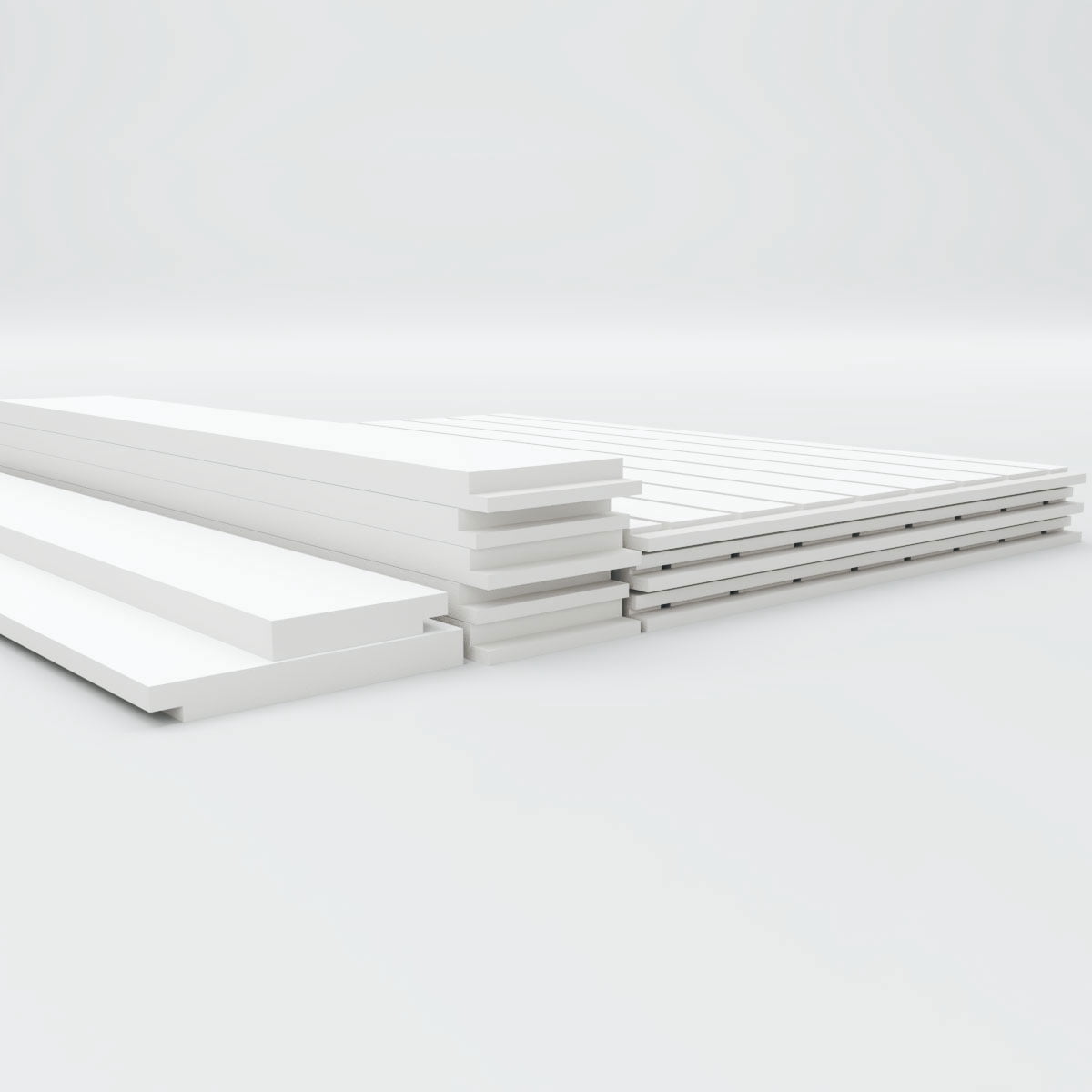 Ekena Millwork 32"H x 94 1/2"W Framed Beadboard PVC Wainscot Paneling Kit