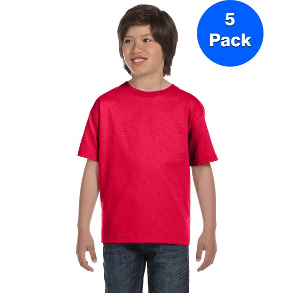 Boys DryBlend? 5.6 oz., 50/50 T-Shirt 5 Pack