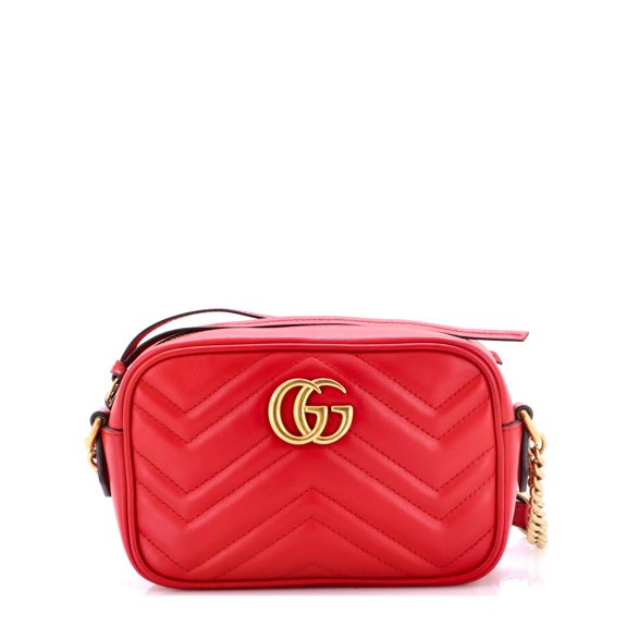Pre-Owned GG Marmont Shoulder Bag Matelasse Leather Mini By Rebag