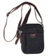 thumbnail image 1 of Bolso bandolera de lona con cremallera para hombre, bolso informal de viaje militar (negro), 1 of 7