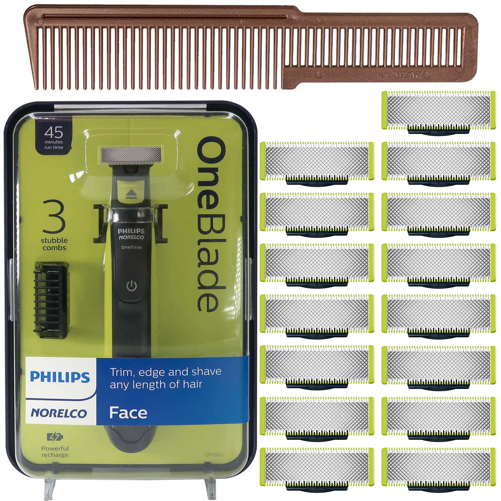 Philips Norelco OneBlade Electric Trimmer, Shaver + 5x QP230/80
