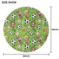 thumbnail image 6 of Green Soccer Comic Pattern Round Tablecloth 60"x60",Wrinkle Wipeable Table Cloth for Kitchen Dining Room Picnic Patio Party, 6 of 6