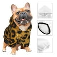 thumbnail image 3 of Goofa Golden Leopard Glitter Pattern Small Dog Sweater Hoodies Pet Grey Hooded Soft Fleece Sweatshirts with Pocket Fall Winter Puppy Cat Sweaters Warm Clothes-, 3 of 8