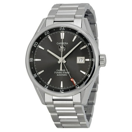 Tag Heuer Carrera Twin Time Anthracite Dial Mens Watch WAR2012. BA0723
