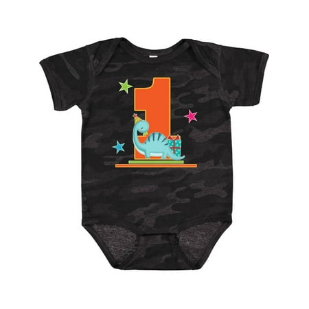 

Inktastic First Birthday Party Dinosaur 1 Year Old Gift Baby Boy or Baby Girl Bodysuit