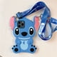 thumbnail image 1 of Para OPPO A57 A17 A16 A54 A93 A74 A94 A92 A52 A12 A12E A5s A3s F11 F9 A53 A31 A5 A9 2020 Reno 8 7 Disney 3D Cartoon Stitch Suave A Prueba De Golpes Funda Trasera Con Cordón, 1 of 3