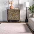 thumbnail image 4 of nuLOOM Amy Casual Faux Rabbit Machine Washable Area Rug, 3' 9" x 6', Blush, 4 of 9