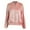 Pink, variant on Women's Bomber Jackets Long Sleeve Lightweight Oversized Trendy Casual V Neck Comfort Cropped Tops with Pocket Gold XXXL