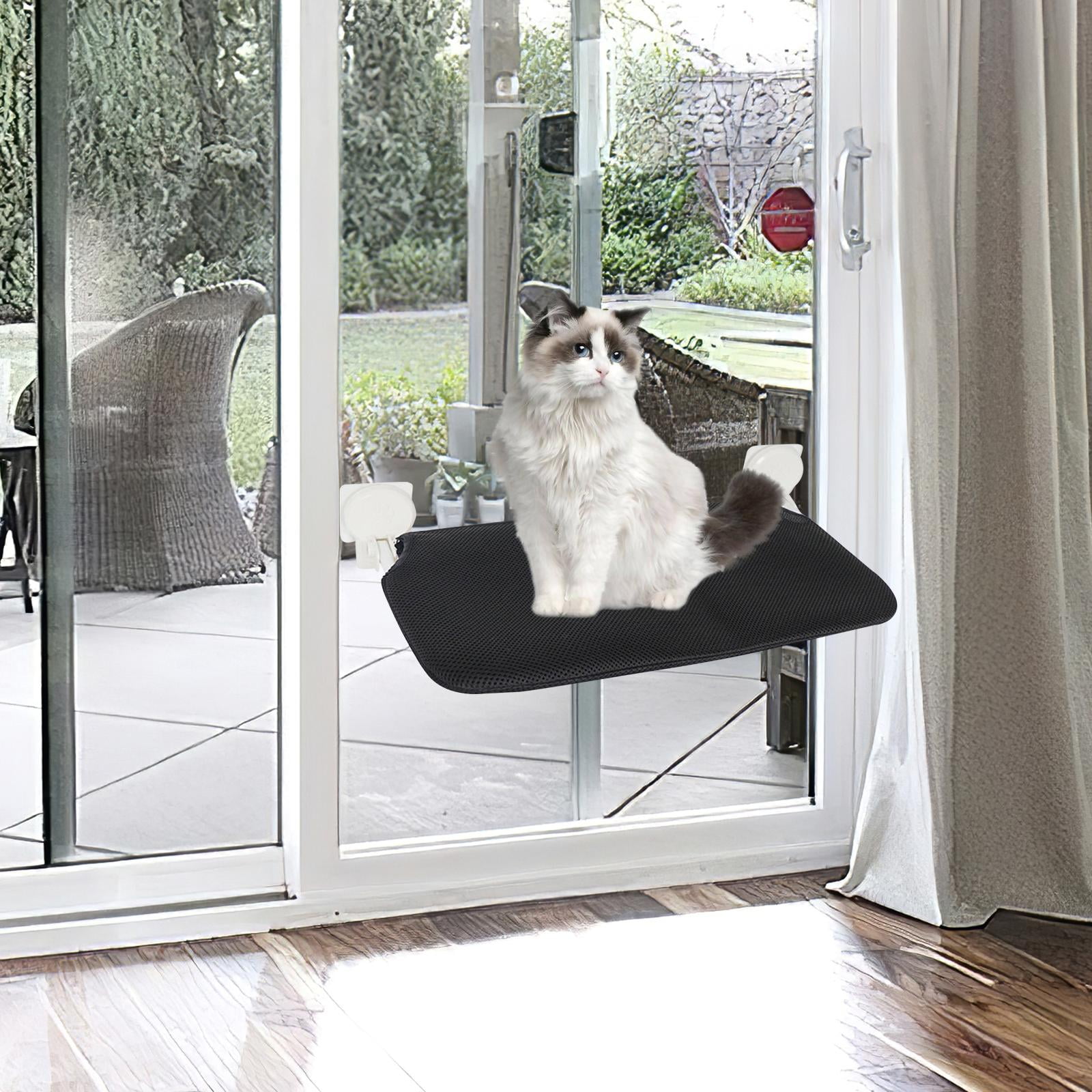 Bvdfgk Cat Window Perch Cat Window Hammock Large Cats Washable Furniture Sunbathing Bed Black