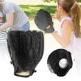 thumbnail image 3 of Glove Engrosado, Guante de Cuero Negro Glove de Béisbol de Buena Resistencia, Para Juegos de Béisbol para Niños Adolescentes Jugadores de Softbol Adultos Abrenamiento de, 3 of 7