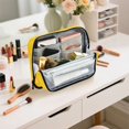 thumbnail image 7 of Standing Pencil Case with Base Large Capacity Stationery Pouch Pen Bag with Zipper for Women Men Confetti and Stars Scattered, 7 of 7