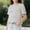 Yellow, variant on WAVSUF Girls Cotton T-Shirt Strip Print Crew Neck Trendy Bowknot Casual Summer Cute Tee Purple Size 7-8