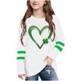 thumbnail image 2 of SGFCWSX Girls Long Sleeve T-Shirt, Kids Graphic Crew Neck Casual Top White Size 3-4 Years, 2 of 5