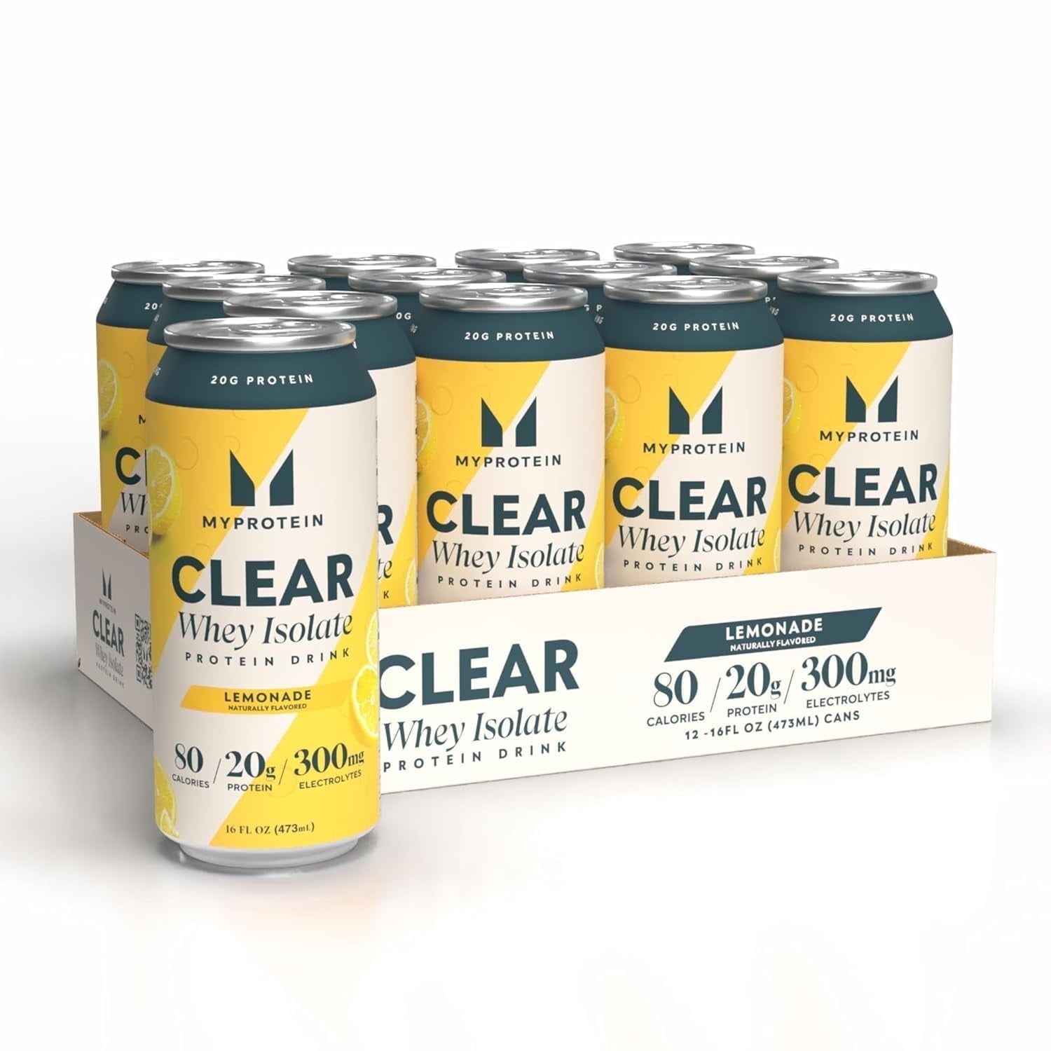 Myprotein Clear Whey Isolate Ready to Drink Protein, Lemonade, 12pk