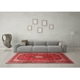 thumbnail image 3 of Ahgly Company Indoor Round Medallion Red Traditional Area Rugs, 8' Round, 3 of 4