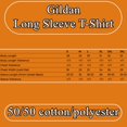thumbnail image 2 of Gildan High Visibility Long Sleeve T-Shirt, Men's Crew Neck Safety Orange Workwear, 3XL, 2 of 5