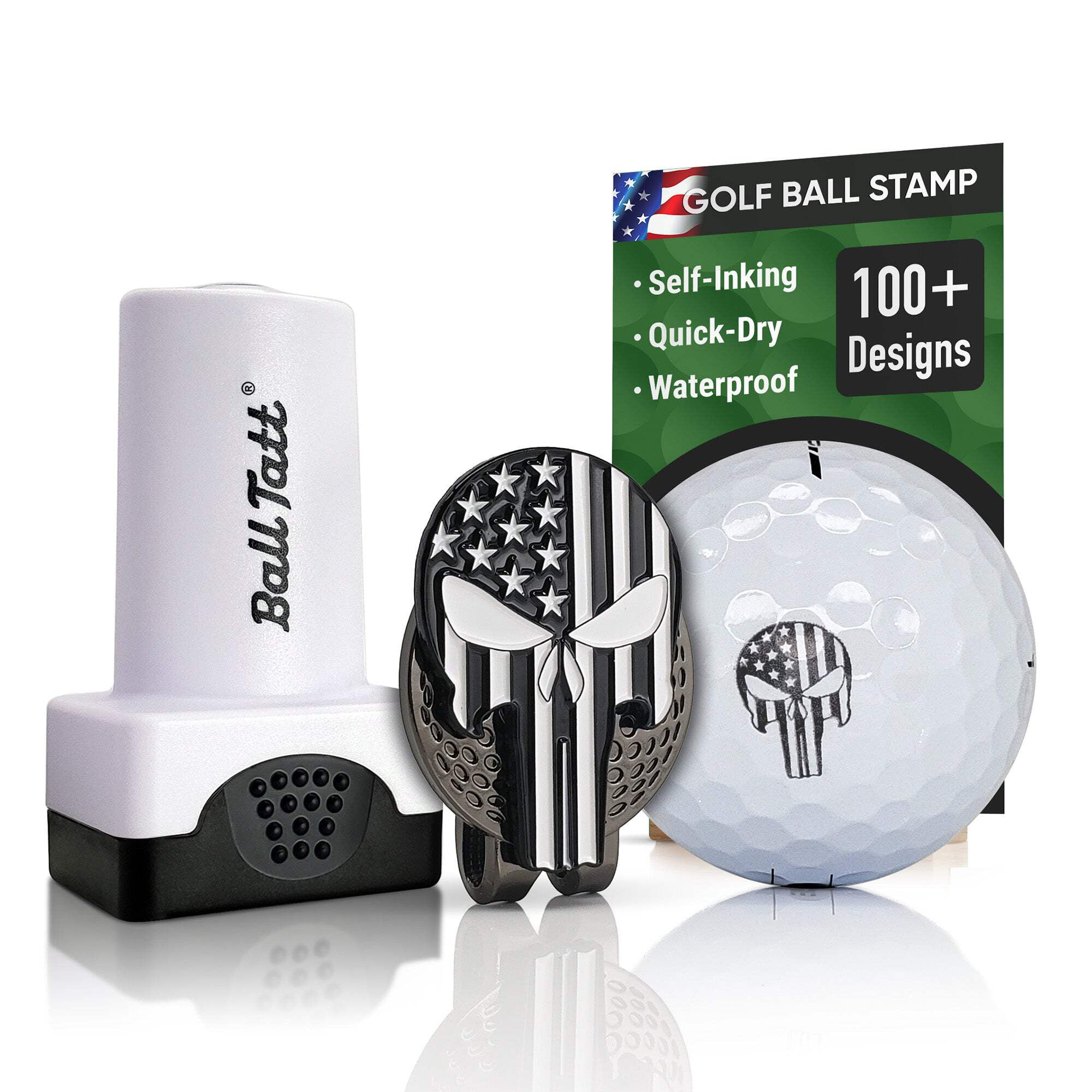 【限定品】Volvik Skull Edition ゴルフボールマーカー2セット Volvik Skull Edition Golf Balls 4 Balls w Ball Marker Hat Clip