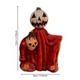 thumbnail image 3 of Miwamany Halloween Ghost Figurine, Resin Pumpkin Head Statue with Skull, Spooky Tabletop Ornament for Indoor Shelf Mantel Display Halloween Indoor Decor, 3 of 7