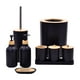 thumbnail image 5 of Juego de accesorios de baño Juego de accesorios de baño Jabonera Vaso para cepillo de dientes Líquido Negro, 5 of 9
