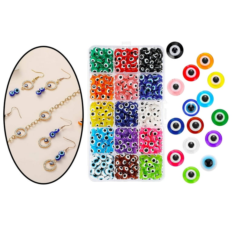 450Pcs Evil Eye Beads Spacer Beads Handcrafted Beading Making